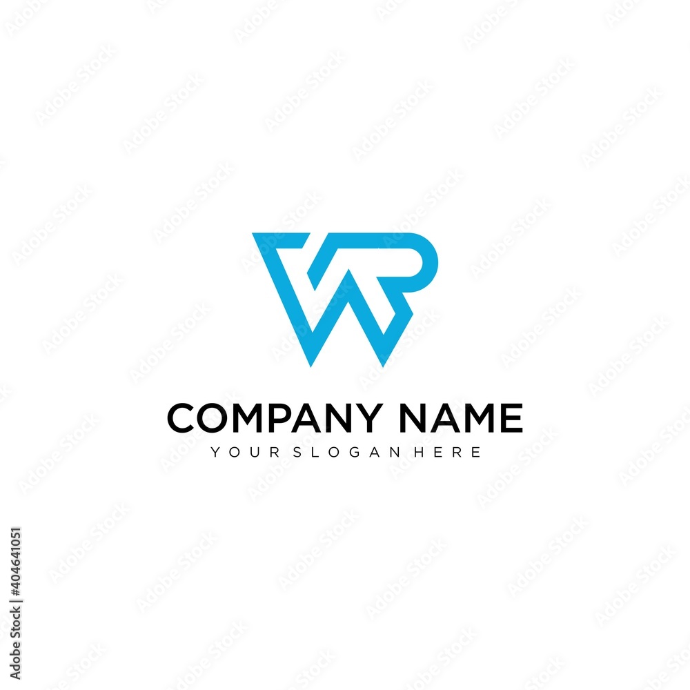 Letter WR logo design.Creative minimal monochrome monogram symbol. Universal elegant vector sign design. Premium business logo type. Graphic alphabet symbol for company business identity Letter WR logo design.Creative minimal monochrome monogram symbol. Universal elegant vector sign design. Premium business logo type. Graphic alphabet symbol for company business identity