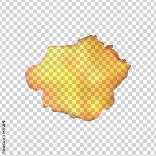 Vector realistic isolated yellow greasy oil and rust stain for decoration on the transparent background.