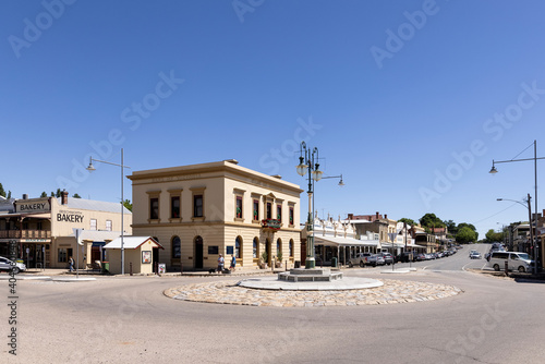 View up the main street in Beechworth  Victoria Australia