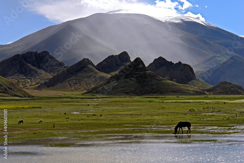 Parque Nacional Qomolangma. Tingri. Tibete. China photo
