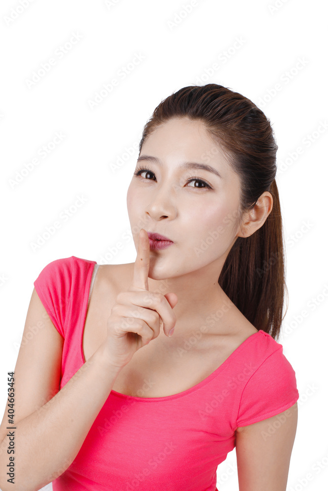 A Young woman in pink dress portrait A Young woman in pink dress portrait
