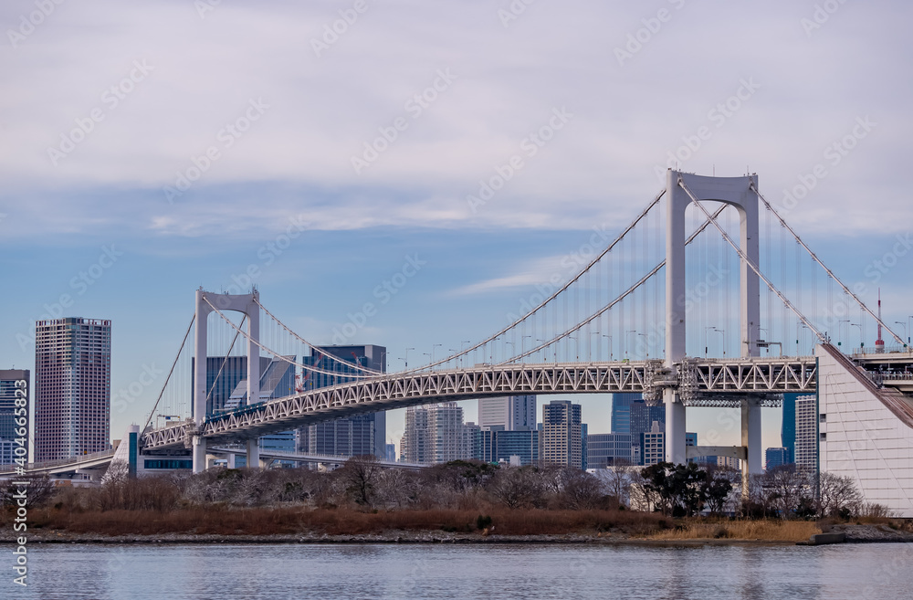 東京都港区台場から見た東京湾の景色