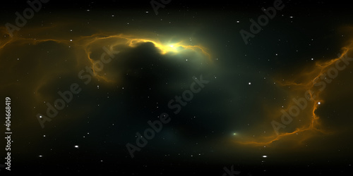 360 degree stellar space background with nebula. Panorama, environment 360 HDRI map. Equirectangular projection, spherical panorama