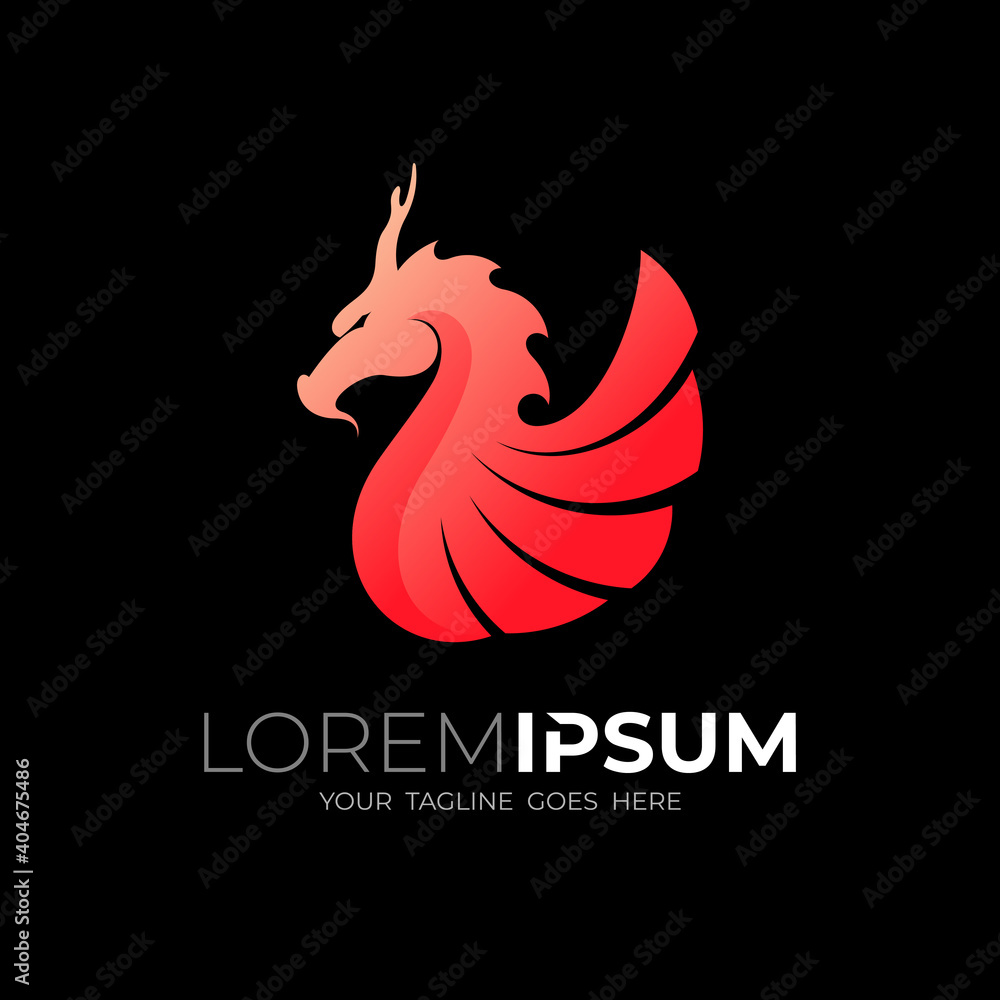 dragon logo , martial arts logo, traditional icon. flying dragon symbol dragon logo , martial arts logo, traditional icon. flying dragon symbol