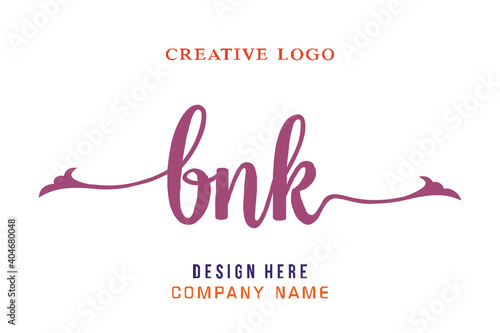 BNK lettering logo is simple, easy to understand and authoritative photo