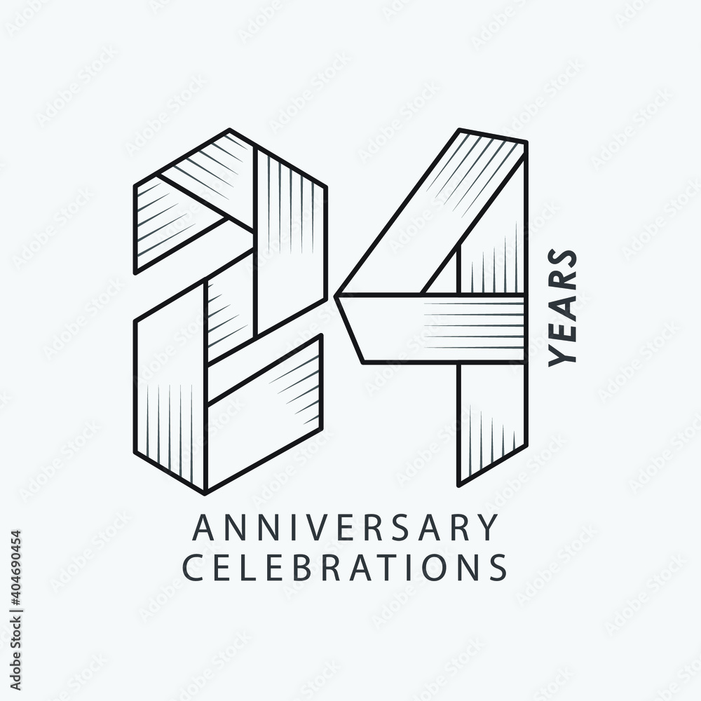 24 years anniversary design template. 24 years anniversary design template.