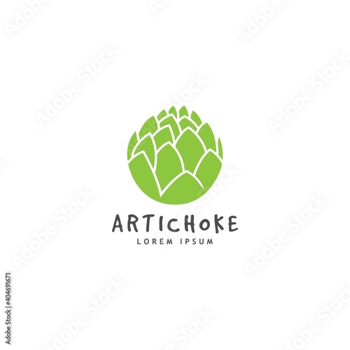 Artichoke vector logo illustration isolated on white background