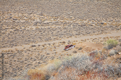 Old car in the desert