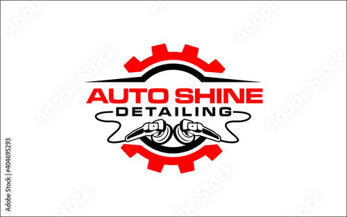 Illustration vector graphic of auto detailing servis logo design template-06