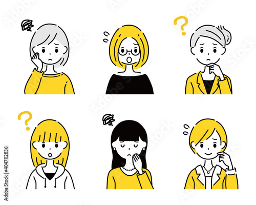 女性　困る　疑問　複数