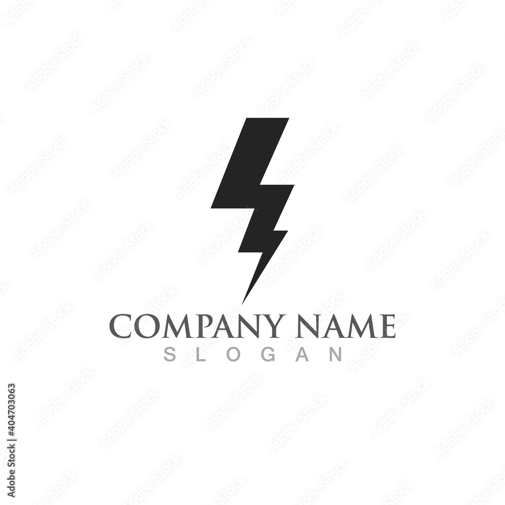 Fototapeta premium thunderbolt logo vector illustration template