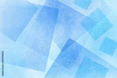 Abstract blue and white background, layers of diamond and geometric shapes with angles and texture, modern creative painted design