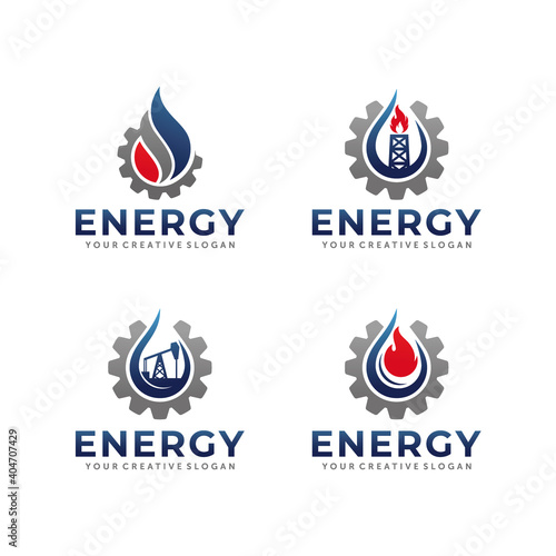 Gas and Oil Logo. Energy Logo Design Vector
