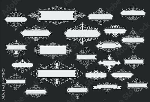 Vector Set: Calligraphic Design Elements And Page Decoration, Vintage Frame Collection