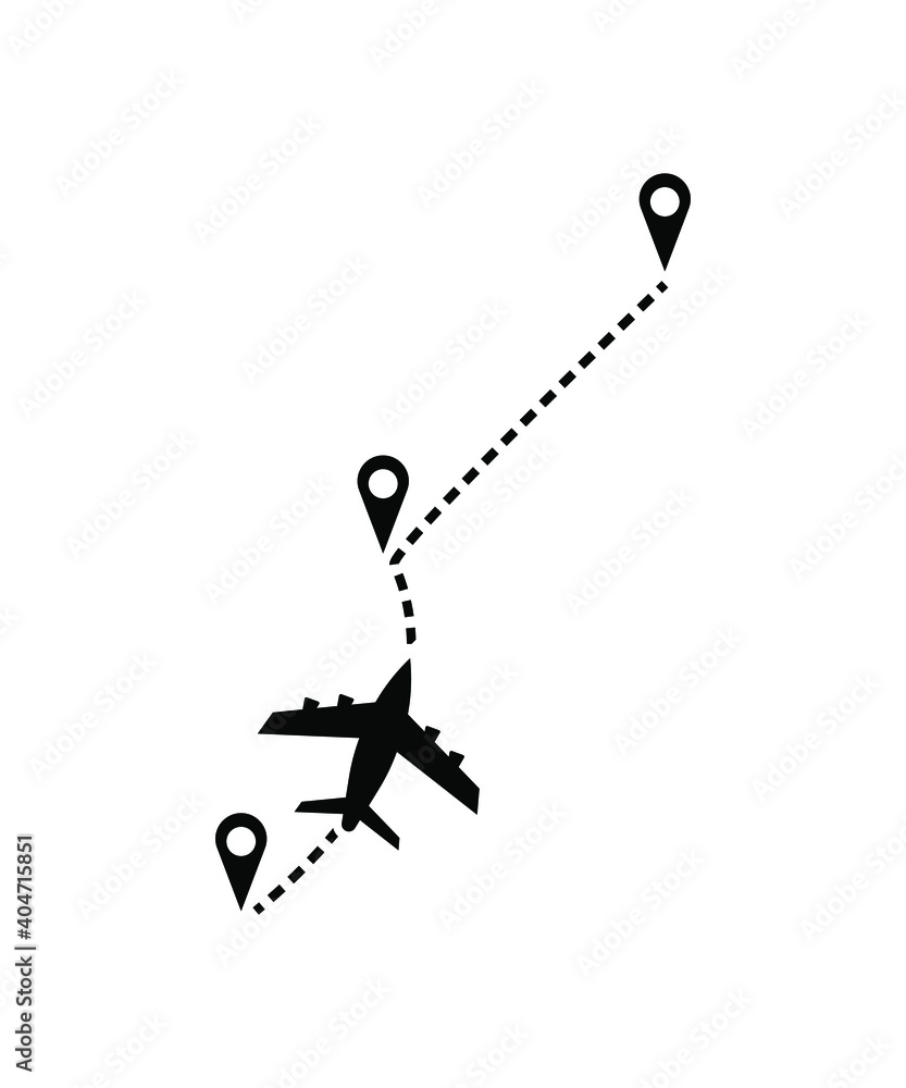 airplane with location icon,vector best flat icon. airplane with location icon,vector best flat icon.