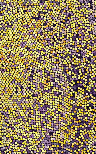 Mosaic. Abstract background with color circles. Polka dots pattern. 3d vector illustration.
