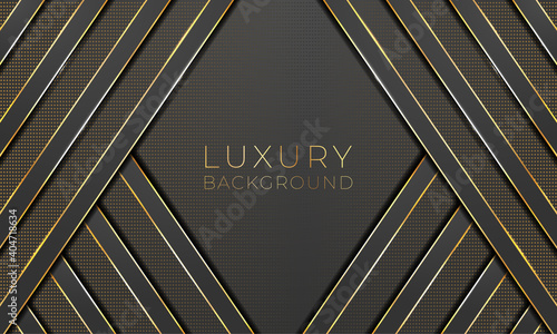 Tech Abstract black and gold luxury background (ID: 404718634)