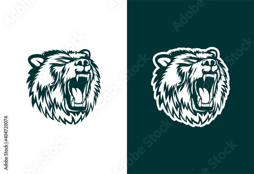 illustration of bear with detailed lines with sacred geometry vector on the background