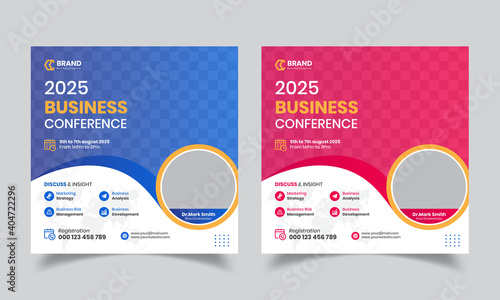 Business Conference Web Banner Template Design