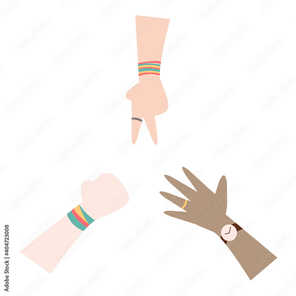 vector illustration of 3 hands play rock paper scissors game vector illustration of 3 hands play rock paper scissors game