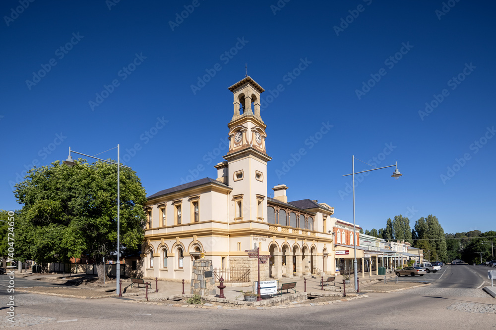 View of the historic post office in Beechworth, Victoria, Australia