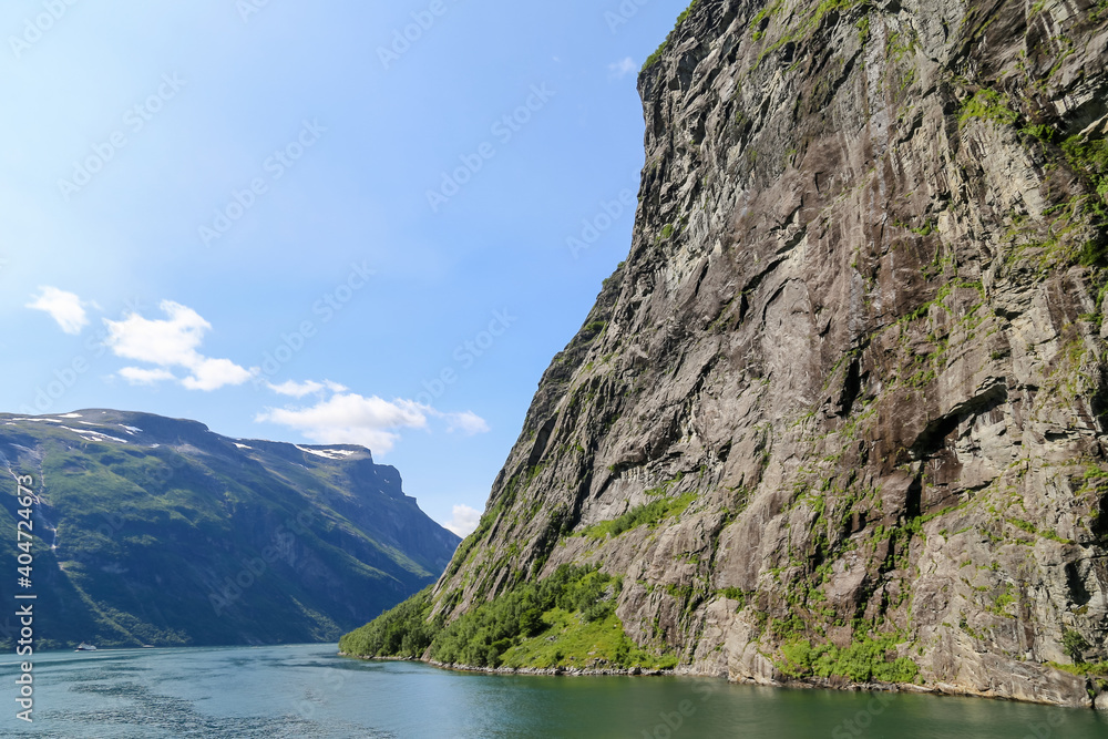 The Seven Sisters waterfall along Geraingerfjord in Norway