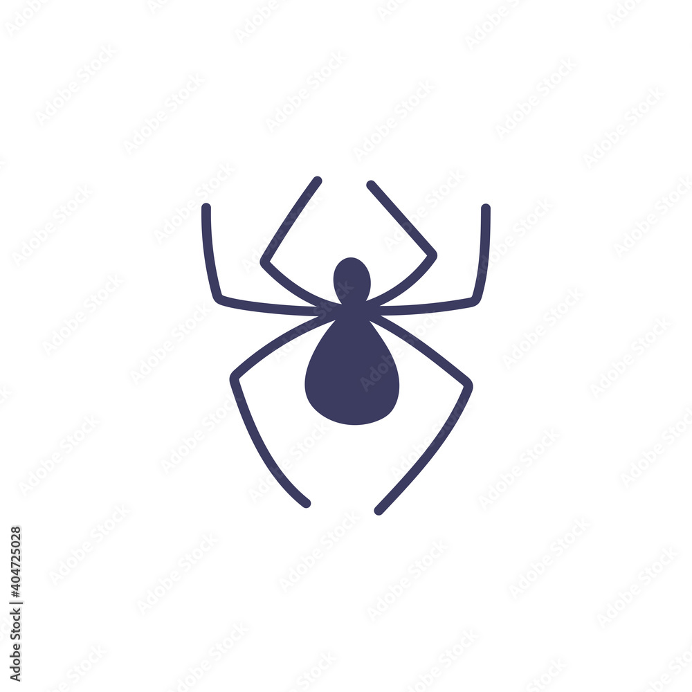 Simple spider on a white background. Insects, attributes for magic, witchcraft. Hand drawn vector isolated single illustration. Simple spider on a white background. Insects, attributes for magic, witchcraft. Hand drawn vector isolated single illustration.
