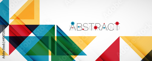 Set of vector triangle geometric backgrounds. Vector illustration for covers, banners, flyers and posters and other designs