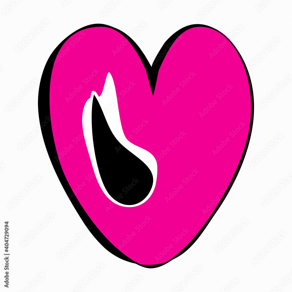 pink heart icon. Flat isolated illustration for your web design. pink heart icon. Flat isolated illustration for your web design.