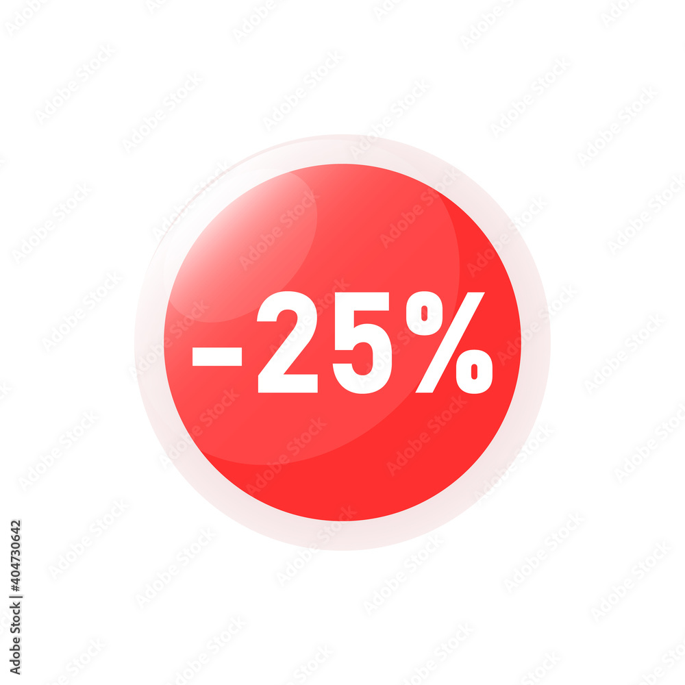 Sale 25 off, special offer, poster design template, vector illustration Sale 25 off, special offer, poster design template, vector illustration