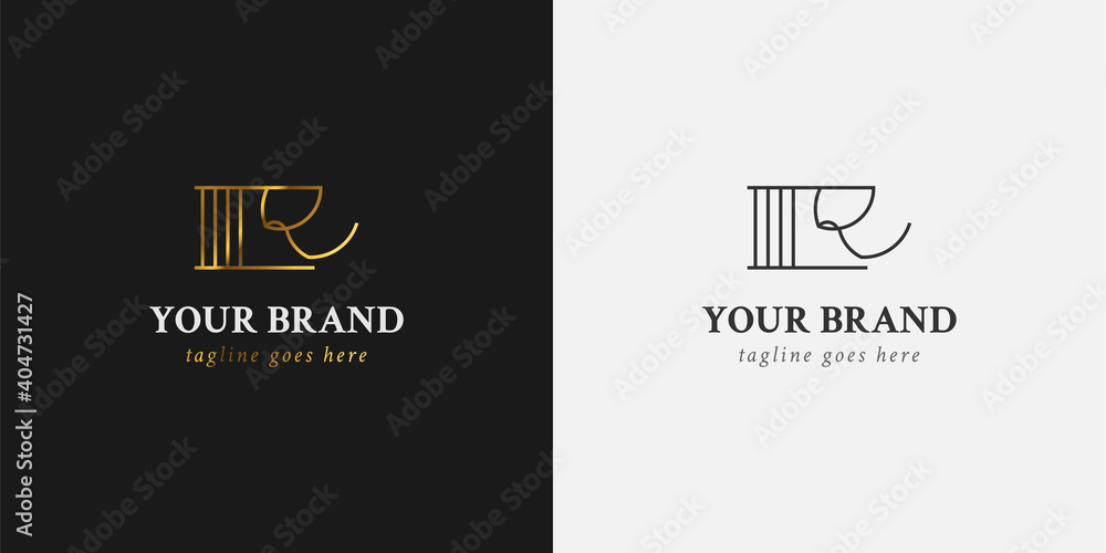 Business corporate letter R logo design template. Initial R letter logo with line concept in golden gradient Business corporate letter R logo design template. Initial R letter logo with line concept in golden gradient