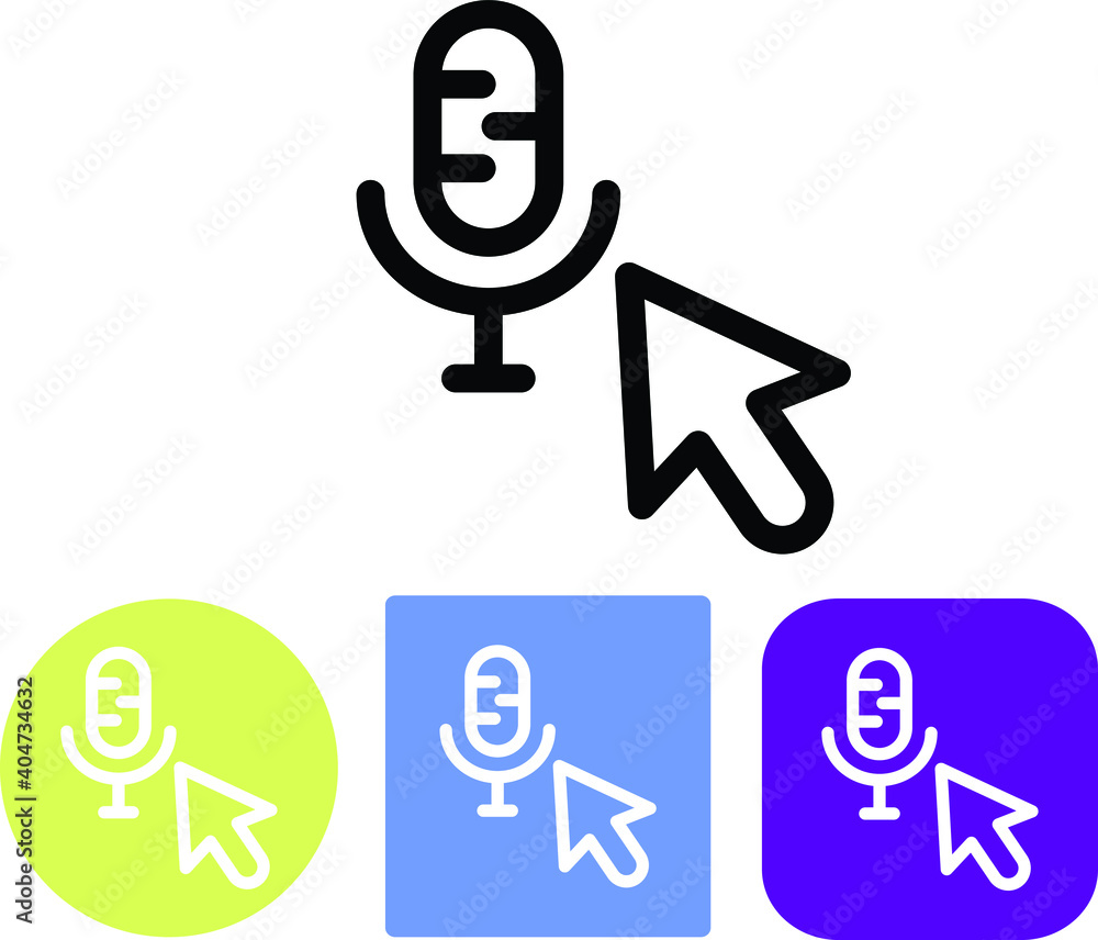 Media icon pointer for websites and presentations Media icon pointer for websites and presentations