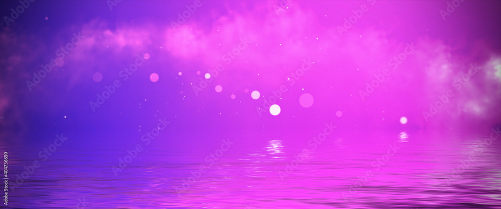 Blurred Purple bokeh background with copy space. Abstract luxury glitter effect boke. Sparkling magical dust particles. Magic concept, defocused . Reflection in water. Blurred Purple bokeh background with copy space. Abstract luxury glitter effect boke. Sparkling magical dust particles. Magic concept, defocused . Reflection in water.