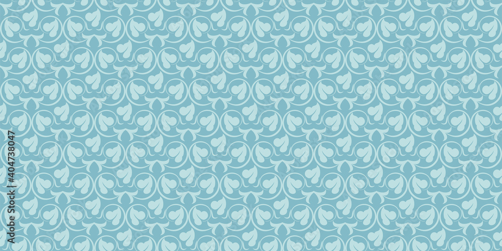 Blue background pattern with retro floral ornament. Seamless wallpaper texture
Blue background pattern with retro floral ornament. Seamless wallpaper texture