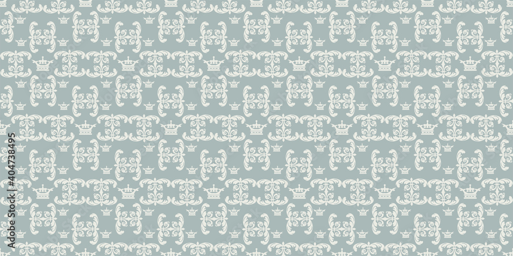 Vintage background pattern with floral ornaments. Seamless wallpaper texture
