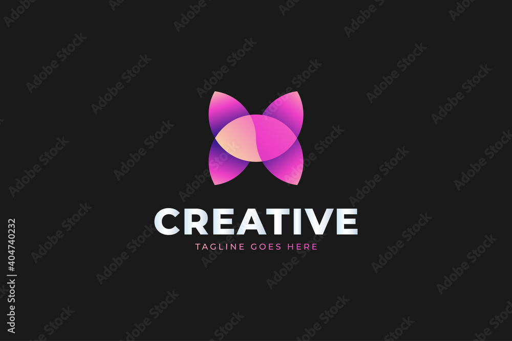 Initial Letter H logo with eye shape in modern style. Abstract logo design template for company Initial Letter H logo with eye shape in modern style. Abstract logo design template for company