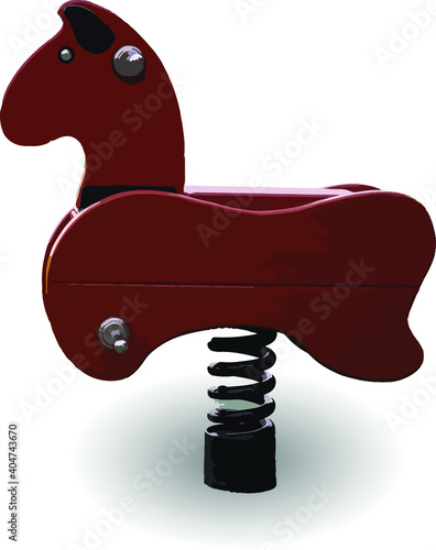 rocking horse on white background