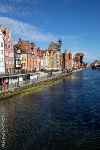  Gdansk, Old Town - historic buildings on the banks of the River Motlawa, Poland