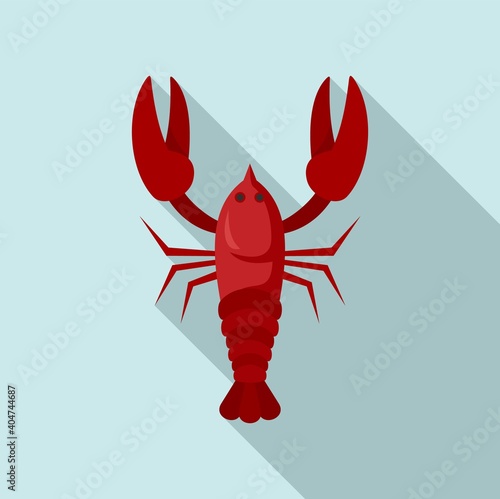 Swedish red crayfish icon. Flat illustration of swedish red crayfish vector icon for web design