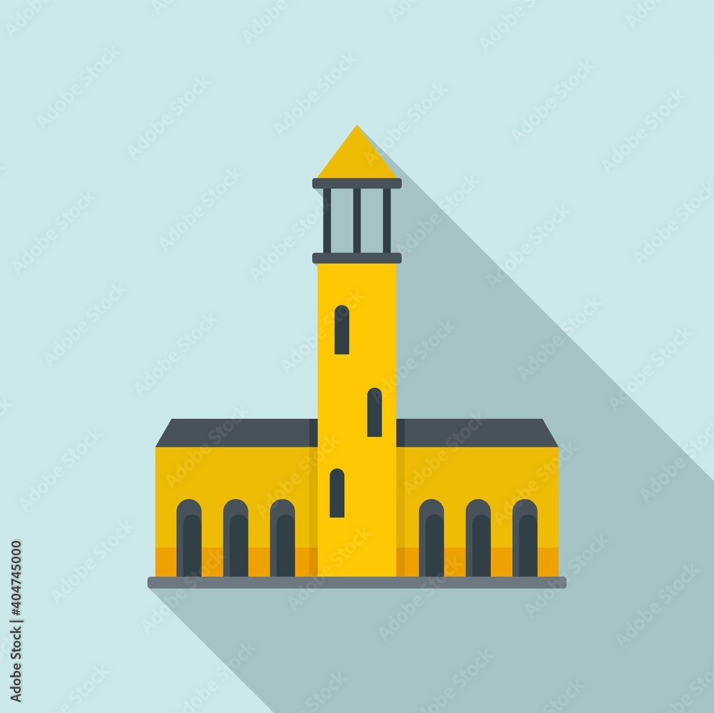 Swedish old building icon. Flat illustration of swedish old building vector icon for web design