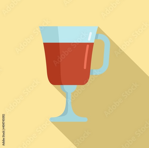 Swedish mulled wine icon. Flat illustration of swedish mulled wine vector icon for web design photo