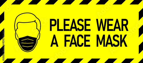 please wear a face mask