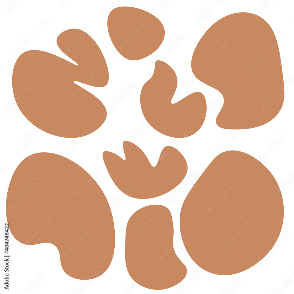 vector set of abstract shapes in flat style. vector set of abstract shapes in flat style.