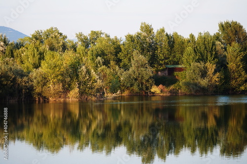 Vászonkép Lake in Parco dei Renai, Tuscany, Italy