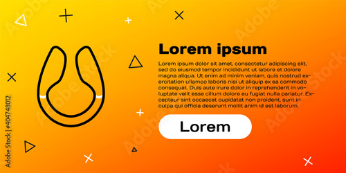 Line Dildo vibrator for sex games icon isolated on yellow background. Sex toy for adult. Vaginal exercise machines for intimate. Colorful outline concept. Vector Illustration.