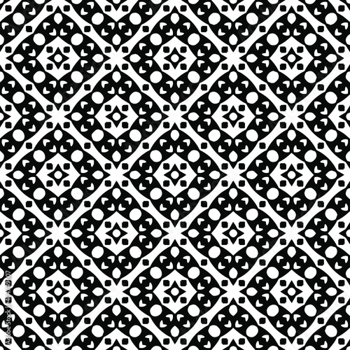 Black and white texture. Abstract seamless geometric pattern. 