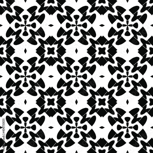 Black and white texture. Abstract seamless geometric pattern. 