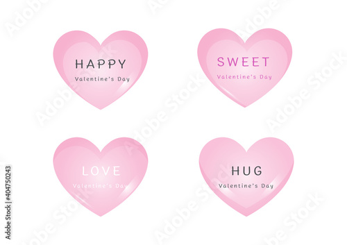 sweet heart banner vector for valentine festival isolated on white background