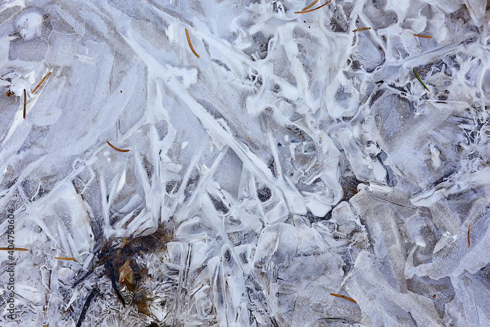 texture ice cracks, white ice crystals, winter frost background texture ice cracks, white ice crystals, winter frost background