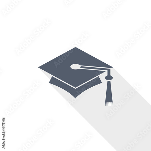 Education vector icon, flat design illustration in eps 10